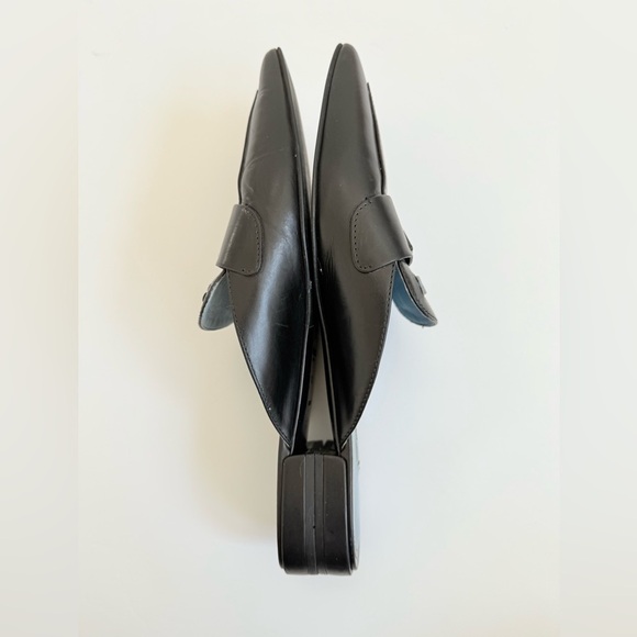 Prada Black leather triangle logo slip on slide loafer mules EU 39 - Picture 3 of 11